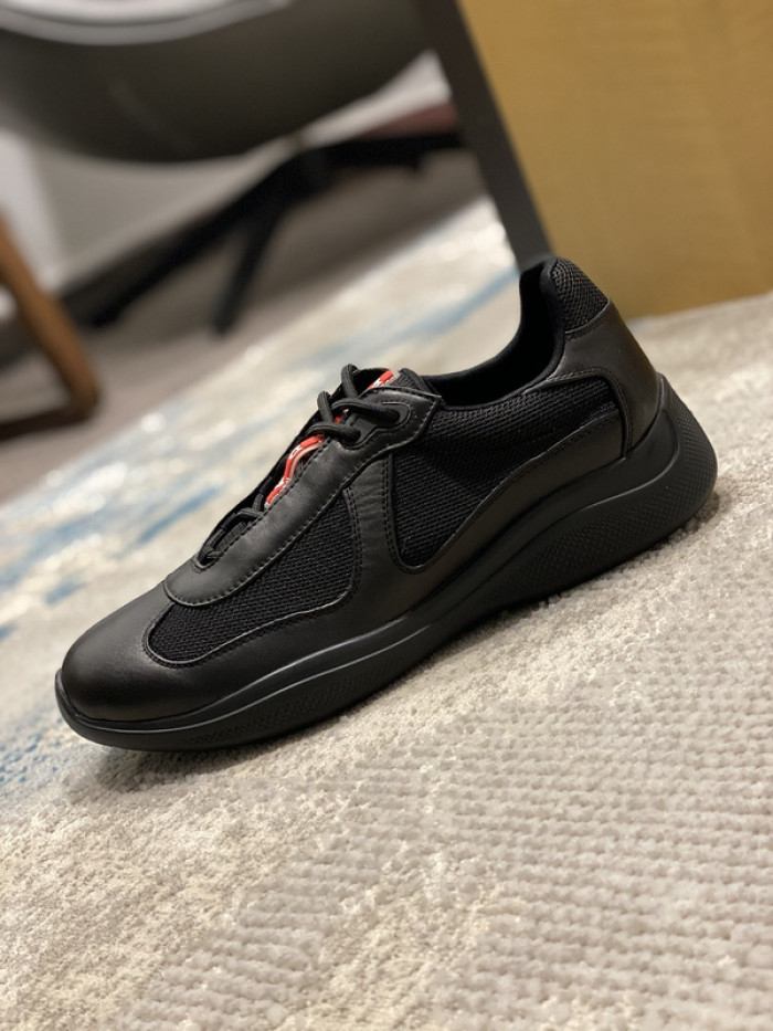 PRAD BLACK RED CUP BIKE FABRIC SNEAKERS