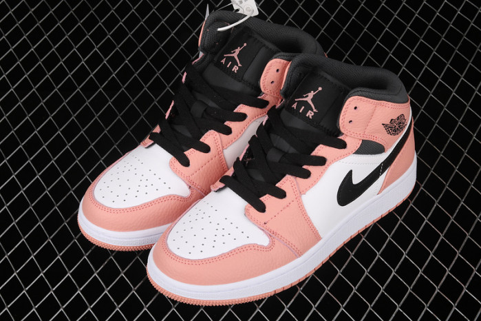 air jordan 1 mid pink quartz (gs) 555112-603