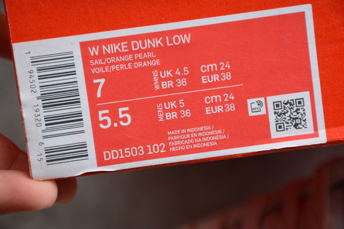 nike dunk low "orange pearl" dd1503-102