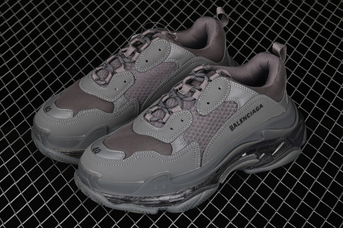 bl triple s trainers sneakers grey black 041505