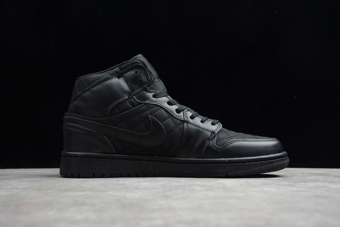 air jordan 1 mid black quilted db6078-001