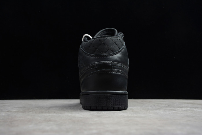 air jordan 1 mid black quilted db6078-001