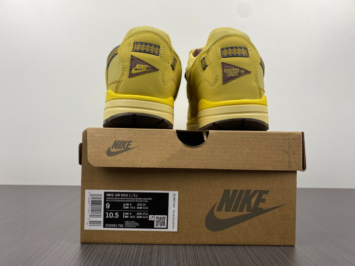 travis scott x nike air max 1 wheat do9392-700