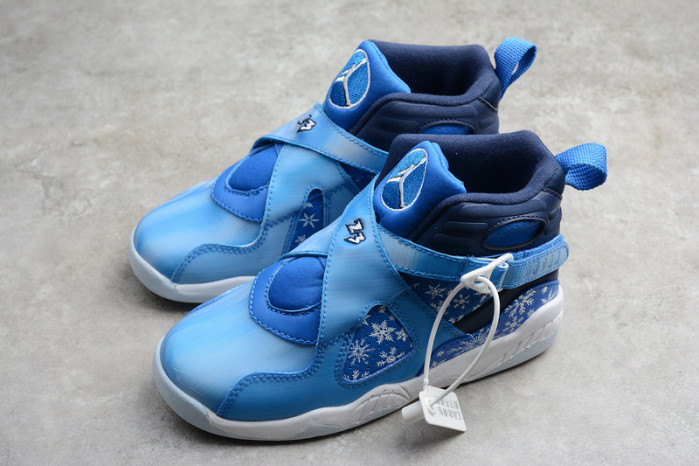 air jordan 8 kids retro snow blizzard 305369-400