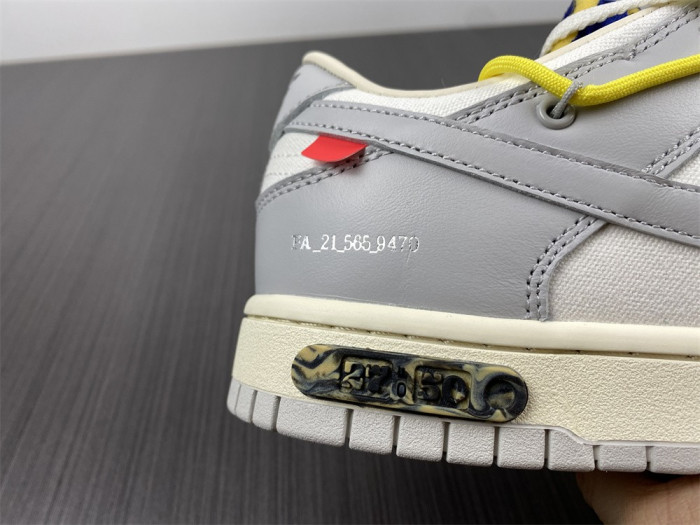 nike dunk low off-white lot 27 dm1602-120