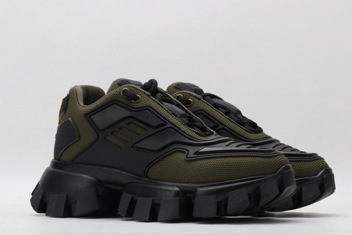 PRAD BLACK GREEN SNEAKERS