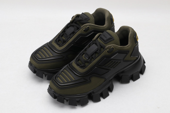 PRAD BLACK GREEN SNEAKERS