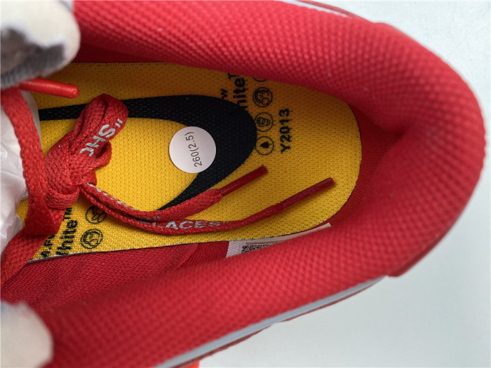 nike dunk low off-white university red - ct0856-600