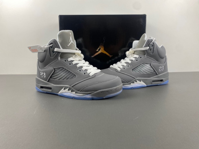 OFF WHITE AIR JORDAN 5 RETRO WOLF GREY - 136027-005