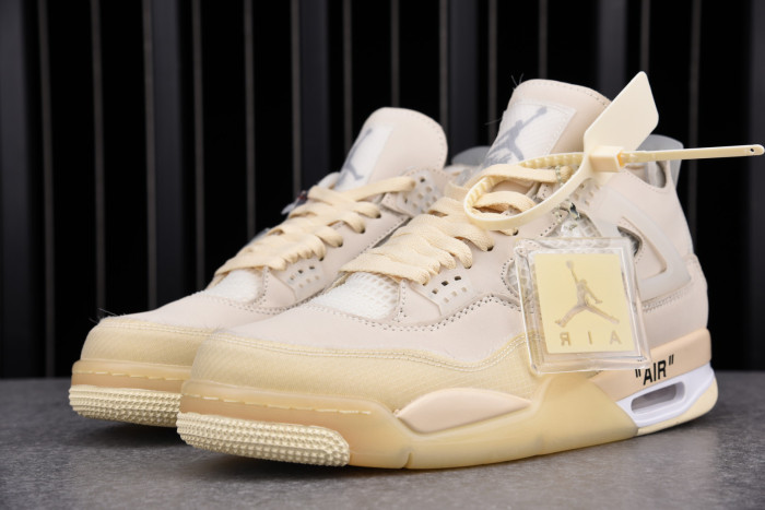 off-white air jordan 4 sail (2020) cv9388-100