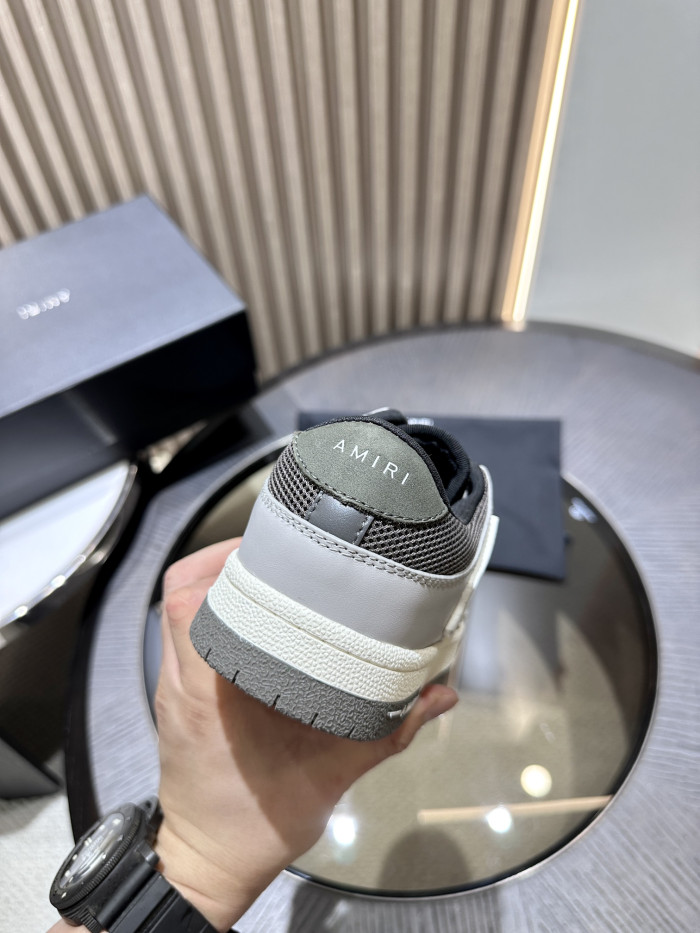 amiri skeleton low-skel top sneakers grey black