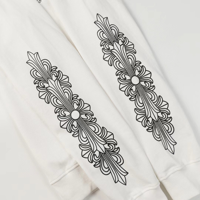 Ch*0me He**ts horseshoe floral zip up hoodie fw00151