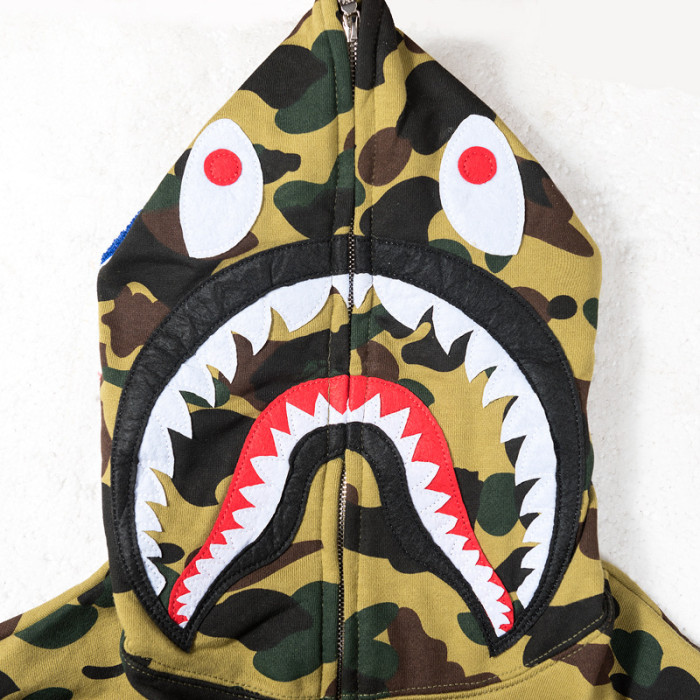 bp153 bape camouflage shark hoodies multi colors ep201