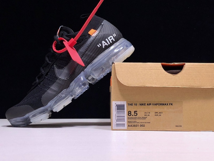 off-white x nike air vapormax fk black - aa3831-002
