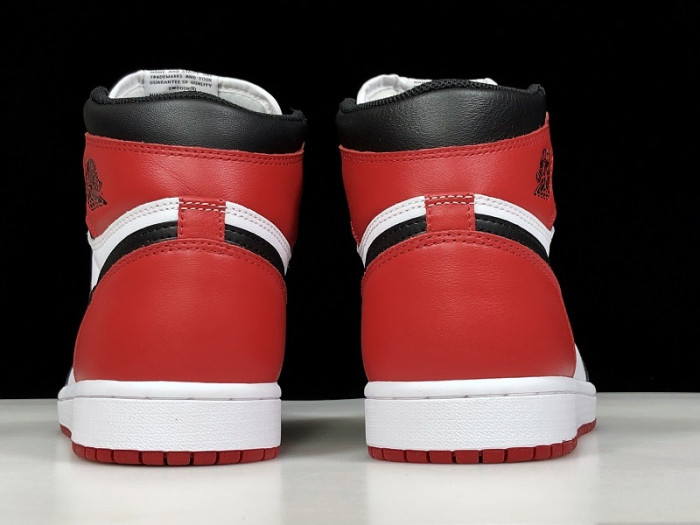 air jordan 1 high og “black toe” white/ black-varsity red mens 555088-125