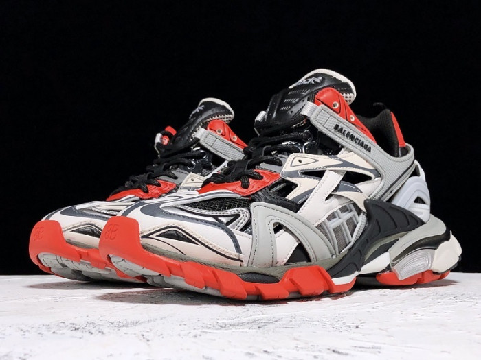 bl track trainers sneaker grey red h903p063