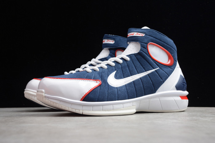 air zoom huarache 2k4 navy blue/white/red 308475-400