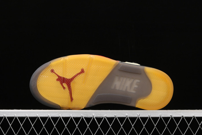 off-white x air jordan 5 “sail” dh8565-100