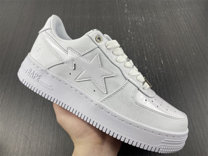 a bathing ape bape sta low white leather (2020) 1h70288111