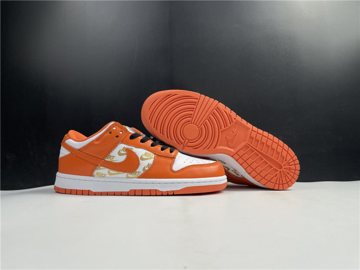 nike sb dunk low white black orange dh3228-161