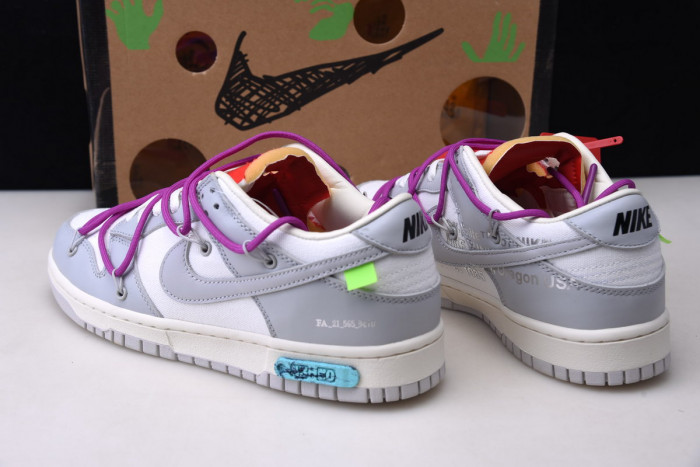 nike dunk low off-white lot 45 dm1602-101